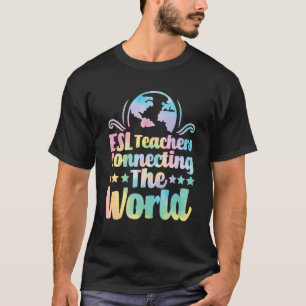 ESL-Lehrer verbinden die Welt mit der englischen V T-Shirt