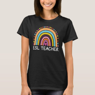 ESL-Lehrerin Boho Rainbow Back to School Appreciat T-Shirt