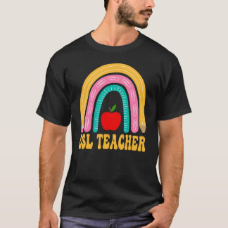 ESL-Lehrerin Regenbogen Bleistift Frauen Zurück zu T-Shirt