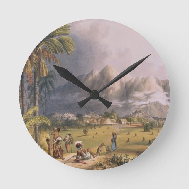 Esmeralda, auf dem Orinoco, Standort von einem Runde Wanduhr (Vorderseite)