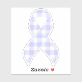 Esophageal Cancer Awareness Plaid Periwinkle Aufkleber