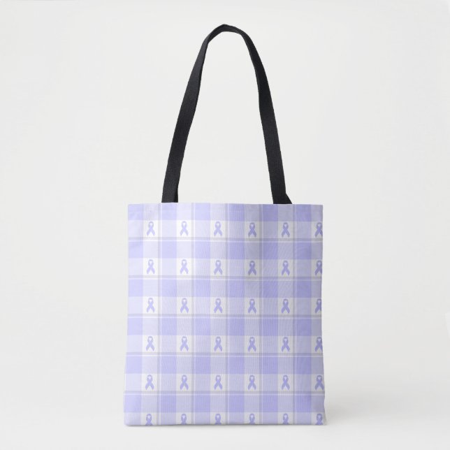 Esophageal Cancer Awareness Plaid Periwinkle  Tasche (Vorderseite)