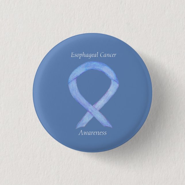 Esophageal Cancer Awareness Ribbon Custom Art Butt Button (Vorderseite)