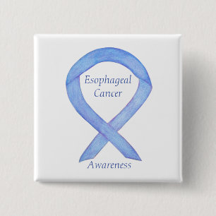 Esophageal Cancer Awareness Ribbon Custom Art Butt Button