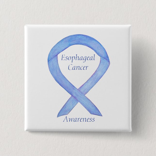 Esophageal Cancer Awareness Ribbon Custom Art Butt Button (Vorderseite)