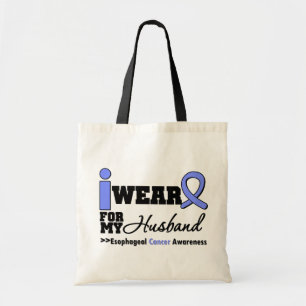 Esophageal Cancer Periwinkle Ribbon For My Husband Tragetasche