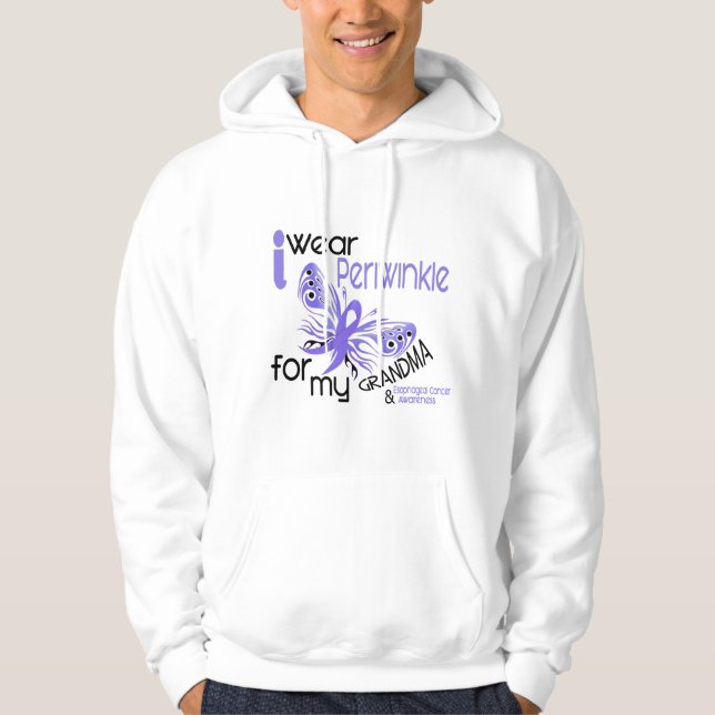 Esophageal Krebs TRAGE ICH SINGRÜN FÜR MEINE Hoodie (Vorderseite)