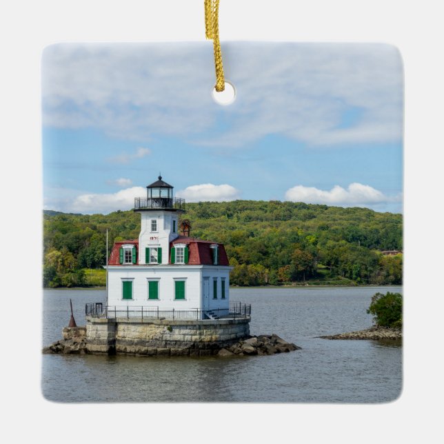 Esopus Lighthouse in NY Keramikornament (Vorderseite)