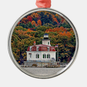 Esopus Meadows Leuchtturm Silbernes Ornament