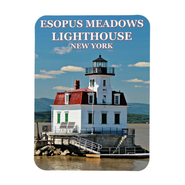 Esopus Meadows Lighthouse, New York Foto Magnet (Vertikal)