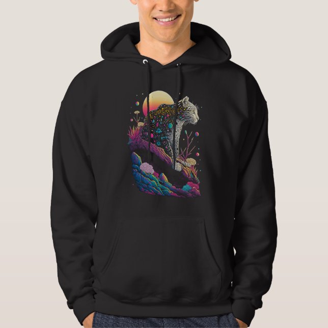 Esoteric Leopard Crystals Cute Illustration  3 Hoodie (Vorderseite)
