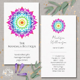 Esoteric Mandala Holistic Metaphysical Boho Bright Visitenkarte