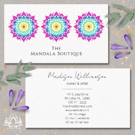Esoteric Mandala Holistic Metaphysical Boho Bright Visitenkarte