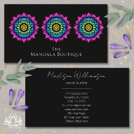 Esoteric Mandala Holistic Metaphysical Boho Bright Visitenkarte