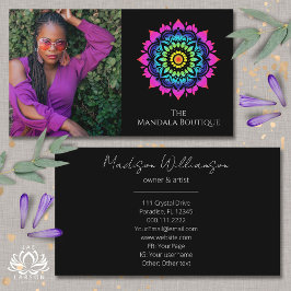 Esoteric Mandala Holistic Metaphysical Boho Foto Visitenkarte