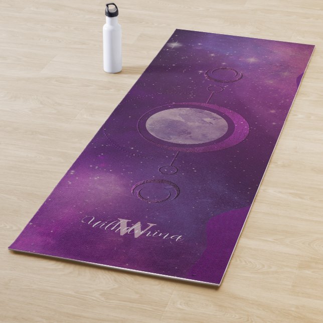 Esoteric Moon And Stars Personalized Yogamatte (Beispiel)