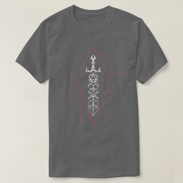 Esoteric Polyhedral Dice Set Schwert T-Shirt (Design vorne)