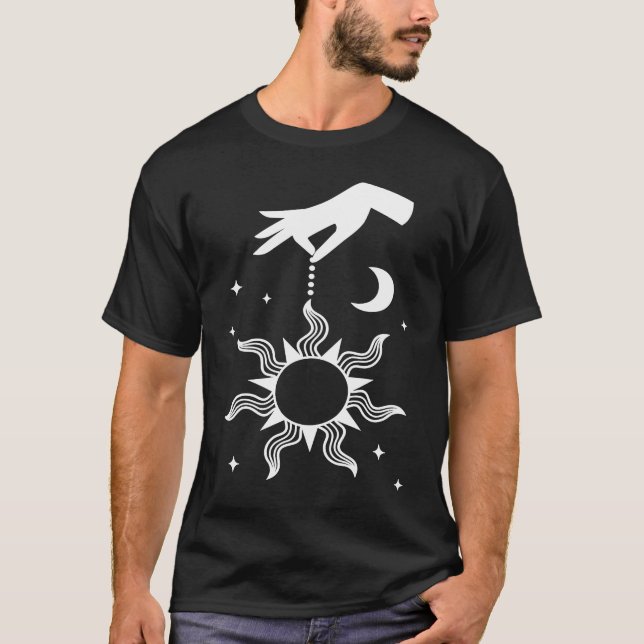 Esoteric Spiritual Moon Hand Line T-Shirt (Vorderseite)