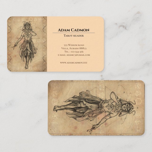 Esoteric-Visitenkarte für Tarot-Leser Visitenkarte (Vorne/Hinten)