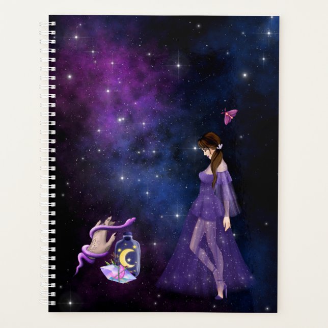 Esoterische Hexenkraft Magick Lila Geschenk für He Planer (Vorderseite)