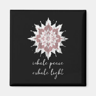 Esoterische Meditation Lotusblume Einatmen Frieden Magnet