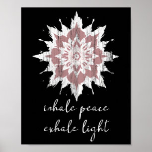 Esoterische Meditation Lotusblume Einatmen Frieden Poster