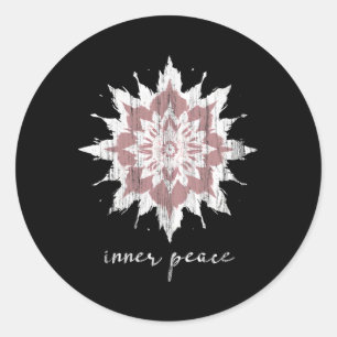 Esoterische Meditation Lotusblume Innerer Frieden  Runder Aufkleber