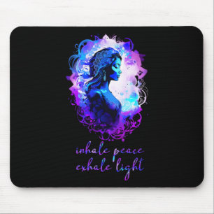 Esoterische Meditation Wasserfarbe Einatmen Friede Mousepad