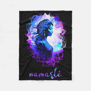 Esoterische Meditation Wasserfarbe Namaste Yoga  Fleecedecke