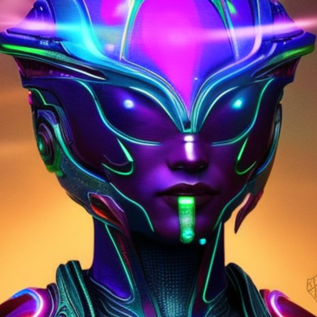 Espace Alien Futuriste Belle couleur T-shirt (Créateur téléchargé)