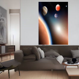 Espace et planètes | AI Art Poster