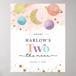 Espace extra-atmosphérique Deux la Lune 2e Affiche