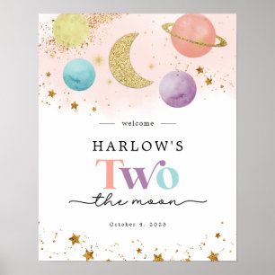 Espace extra-atmosphérique Deux la Lune 2e Affiche