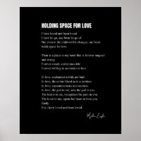 Espace pour l'amour poème affiche murale