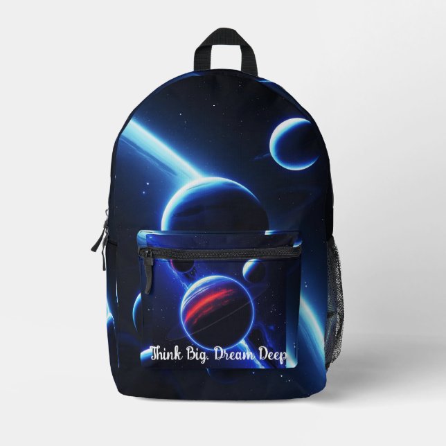 Espace profond - Sac à dos en galaxie gras (Recto)