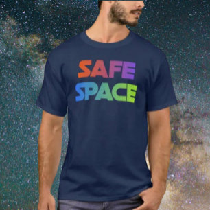 ESPACE SÛR – T-shirt à déclaration arc-en-ciel gra