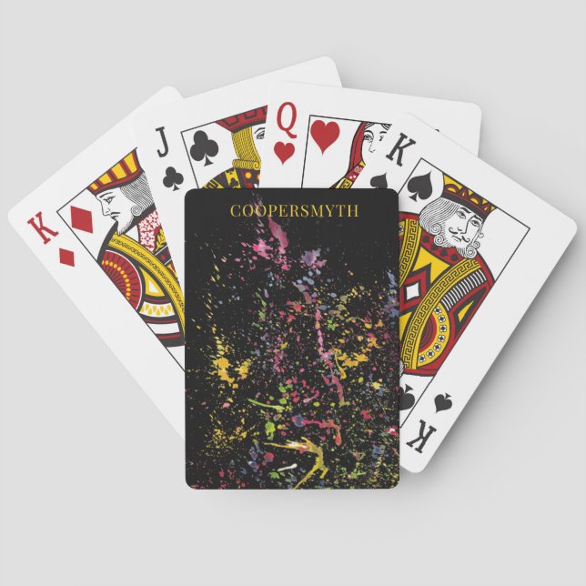 ESPACES DE PEINTURE ABSTRAITS AVEC CARTES DE JEU D (dos)