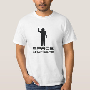 Espacez le logo blanc de Se de T-shirt de valeur