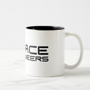 Espacez logo blanc/noir à deux tons de tasse