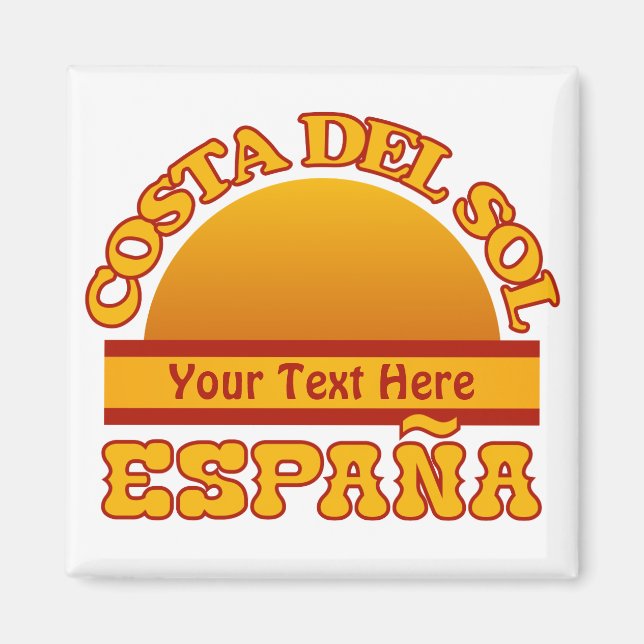 ESPAGNE Costa Del Sol aimant personnalisé (Devant)