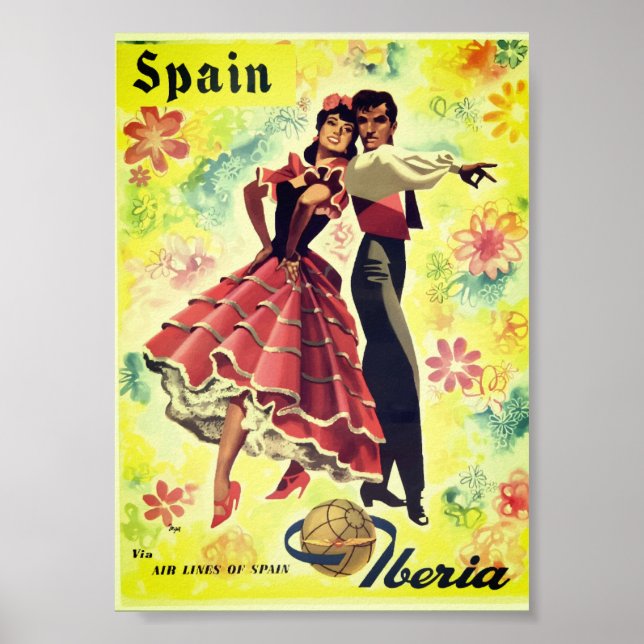 Espagne Danseurs Poster vintage (Devant)