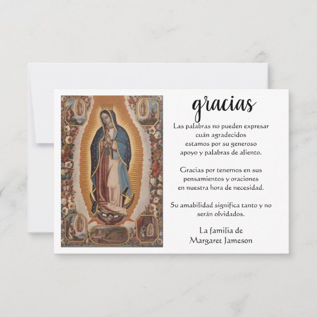 Espagne Mary Guadalupe Merci Condolence (Devant)