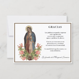Espagne Mary Guadalupe Merci Condolence