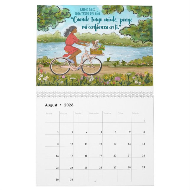 Espagnol 2024 Année Texte Ps 56:3 Calendrier (Aug 2026)