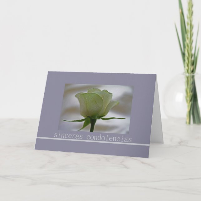espagnol Carte Sympathie, sincas condolencias (Devant)