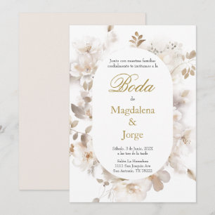 Espagnol Elegant Mariage invitation