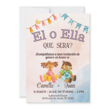 Espagnol Genre Reveillez Invitation garçon ou fill