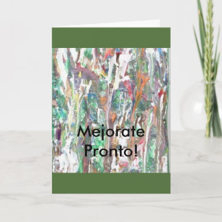 ESPAGNOL, salutation, carte de note. "Mejorate