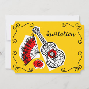 Espagnol Souvenirs Corners Invitation horizontale