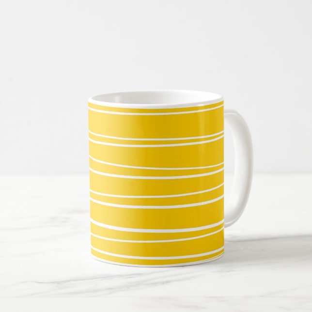 Espagnol Stripe jaune mug (Devant droit)
